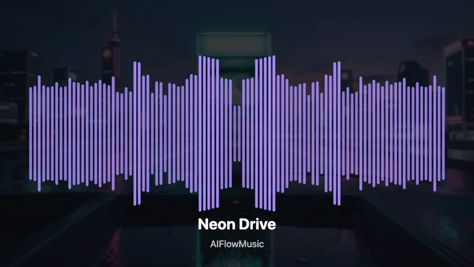 Mirrored spectrum bars audio visualizer over a darkened cover image, 16:9