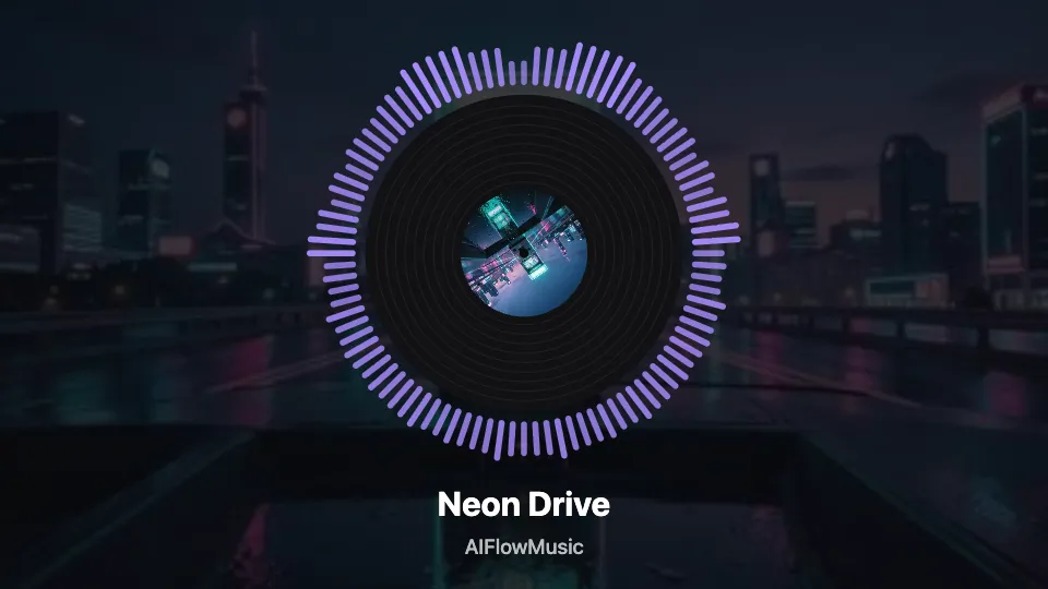 Spinning vinyl record music visualizer with the cover as its label, 16:9